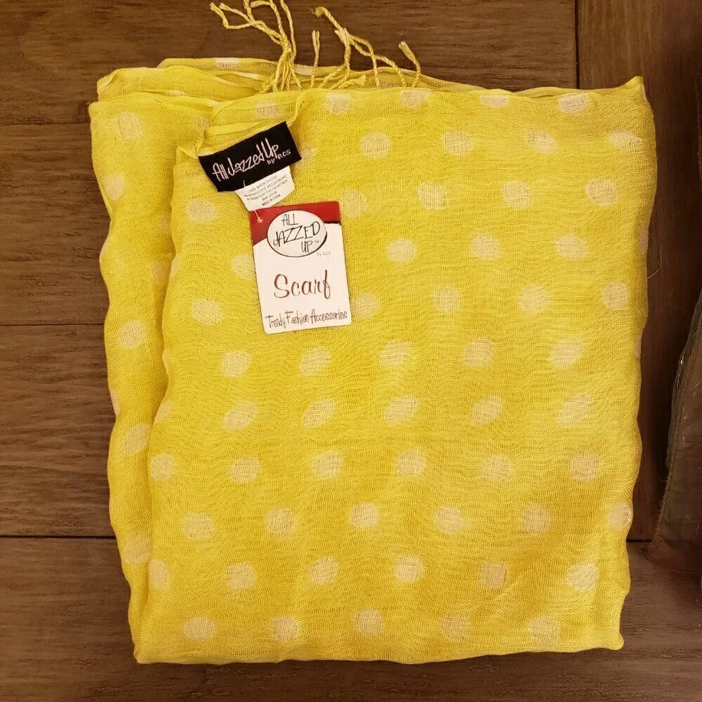 All Jazzed Up Polka Dot Lime Scarf, 24
